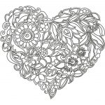 mandala hart bloem kleurplaat
